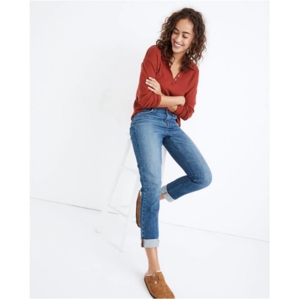 Madewell medium light wash The High Rise Slim Boy Jean size 25 EUC - Picture 5 of 10